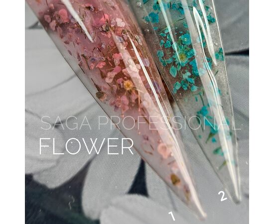 SAGA. Flower Gel, 5 ml, #02. Гель з сухоцвітами #3
