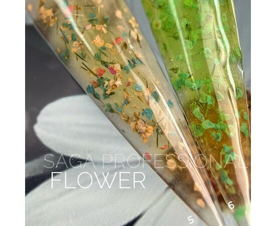 SAGA. Flower Gel, 5 ml, #05. Гель з сухоцвітами #3