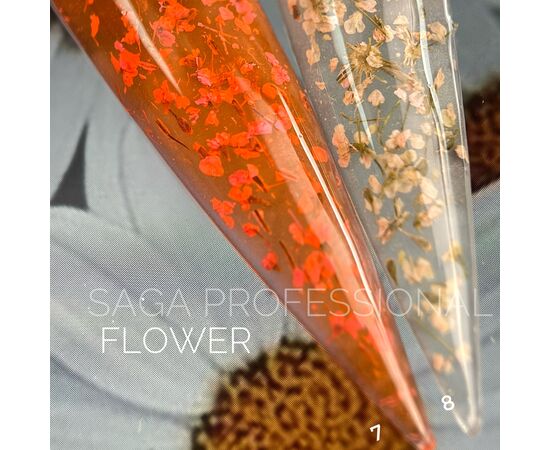 SAGA. Flower Gel, 5 ml, #08. Гель з сухоцвітами #3
