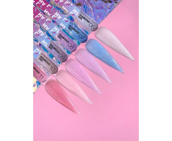 УЦІНКА / LUNAmoon. Diamond Builder Gel #9, 15 ml, гель для нарощування з блискітками #4