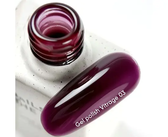 NOTD. Gel Polish Vitrage #03, 10 ml. Вітражний гель-лак, винний вітражний #4