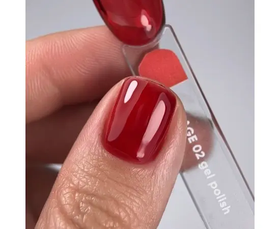 NOTD. Gel Polish Vitrage #02, 10 ml. Вітражний гель-лак, насичено-червоний #5