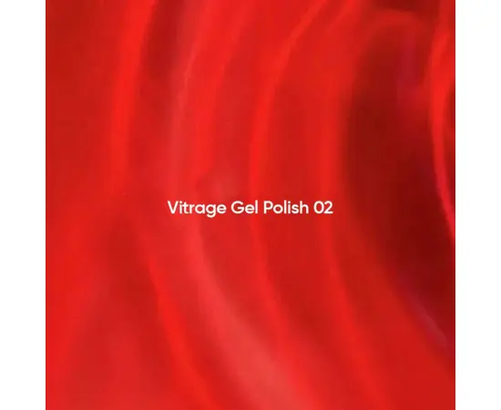 NOTD. Gel Polish Vitrage #02, 10 ml. Вітражний гель-лак, насичено-червоний #2
