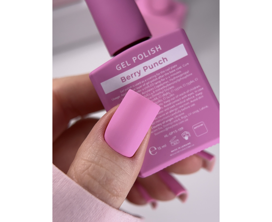 HEYLOVE. Gel Polish, BERRY PUNCH, 15 ml, гель-лак, ягідно-рожевий #3