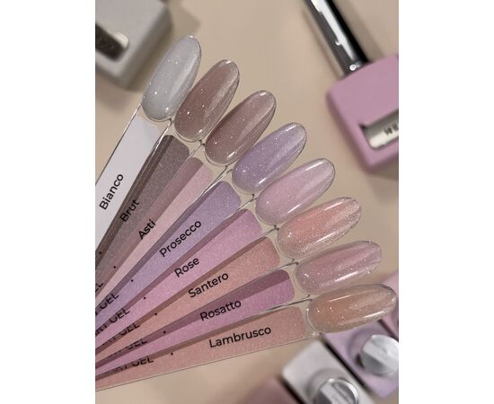 HEYLOVE. Smart gel, ROSATTO, 15 ml, builder gel in a bottle, гель для нарощування з шимером #3