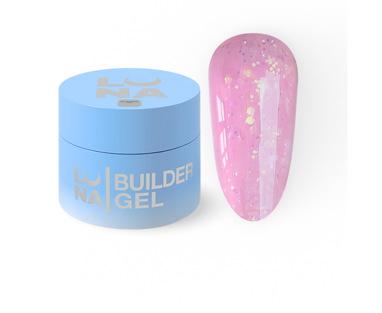 УЦІНКА / LUNAmoon. Diamond Builder Gel #4, 15 ml, гель для нарощування з блискітками #2