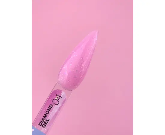 УЦІНКА / LUNAmoon. Diamond Builder Gel #4, 15 ml, гель для нарощування з блискітками #3