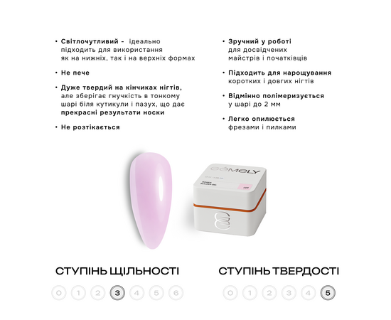 GÉMELY (ex GA&MA). Power builder gel #25, 50 ml, твердий гель #3