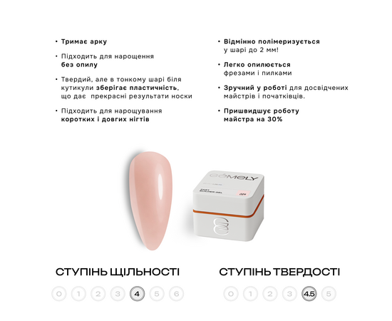 GÉMELY (ex GA&MA). Fast builder gel #024, 30 ml, твердий рідкий гель #3