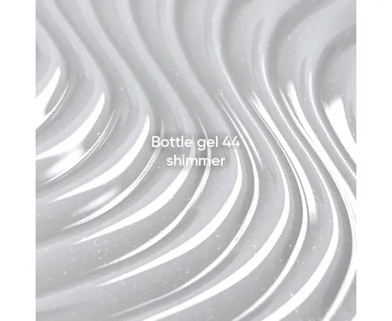 NOTD. Bottle Gel, shimmer, #44, 10 ml, надміцний гель для укріплення нігтів, білий зі сріблястим шиммером #2
