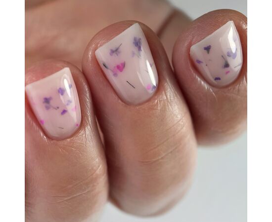 SAGA. Liquid Floral Gel, 15 ml, #03. Рідкий гель для укріплення та нарощування з сухоцвітами #3