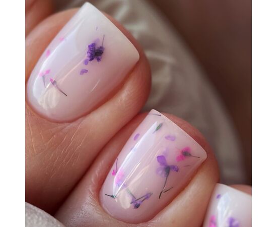 SAGA. Liquid Floral Gel, 15 ml, #03. Рідкий гель для укріплення та нарощування з сухоцвітами #2