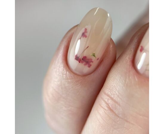 SAGA. Liquid Floral Gel, 15 ml, #05. Рідкий гель для укріплення та нарощування з сухоцвітами #2