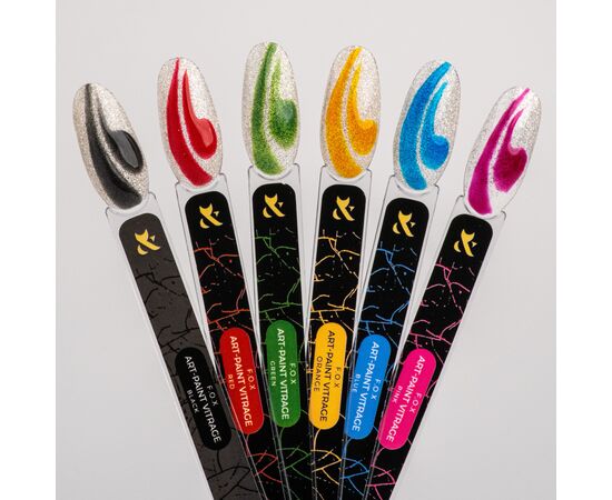 F.O.X. Art-paint Vitrage, Blue, 10 ml. Вітражна гель-фарба, синя #2