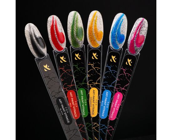 F.O.X. Art-paint Vitrage, Red, 10 ml. Вітражна гель-фарба, червона #3