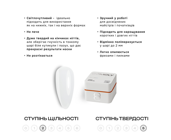 GÉMELY (ex GA&MA). Power builder gel #11, 5 ml, твердий гель #6