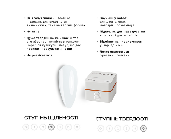 GÉMELY (ex GA&MA). Power builder gel #2, 15 ml, твердий гель #7