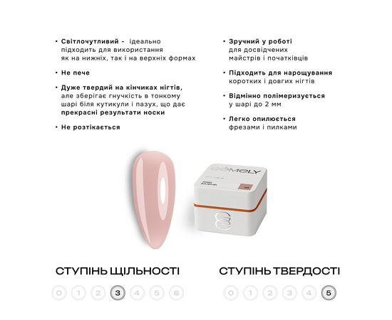 GÉMELY (ex GA&MA). Power builder gel #4, 15 ml, твердий гель #7