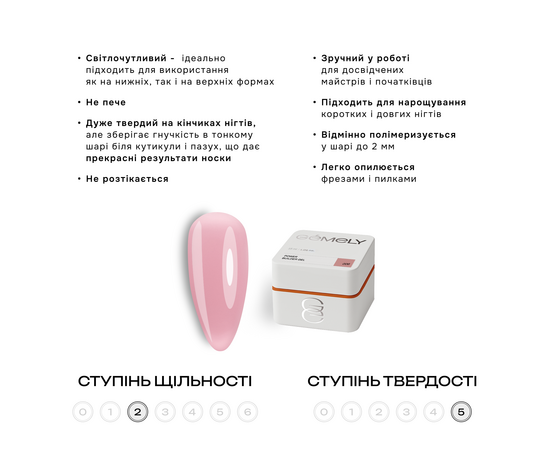 GÉMELY (ex GA&MA). Power builder gel #6, 30 ml, твердий гель #7