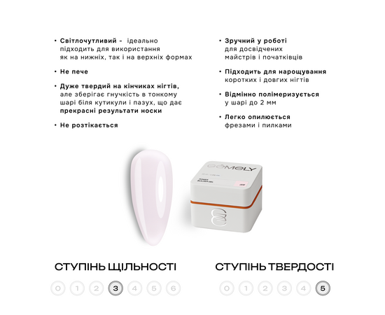 GÉMELY (ex GA&MA). Power builder gel #9, 30 ml, твердий гель #7