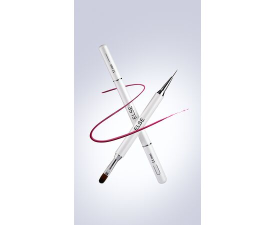 ELSE. Brush, 11 mm. Пензель двосторонній, лайнер + овал #4