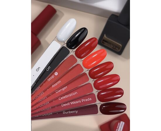 HEYLOVE. Gel Polish, STOP, 15 ml, гель-лак, класичний яскравий червоний #4