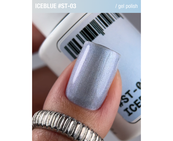ADORE. Cat's Eye Gel Polish, #ST-03, Iceblue, 12 ml. Гель-лак "котяче око" перламутровий, холодний блакитний #3