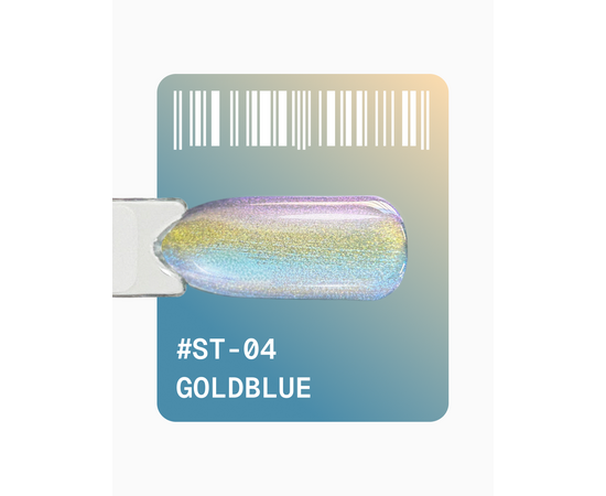 ADORE. Cat's Eye Gel Polish, #ST-04, Goldblue, 12 ml. Гель-лак "котяче око" перламутровий, золотисто-блакитний #2