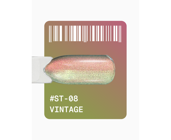 ADORE. Cat's Eye Gel Polish, #ST-08, Vintage, 12 ml. Гель-лак "котяче око" перламутровий, золотаво-оливковий #2