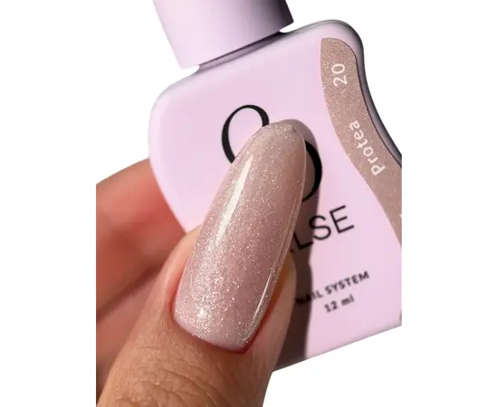 ELSE. Calm gel, #20, Protea, 12 ml. Рідкий гель для зміцнення, з шимером #2