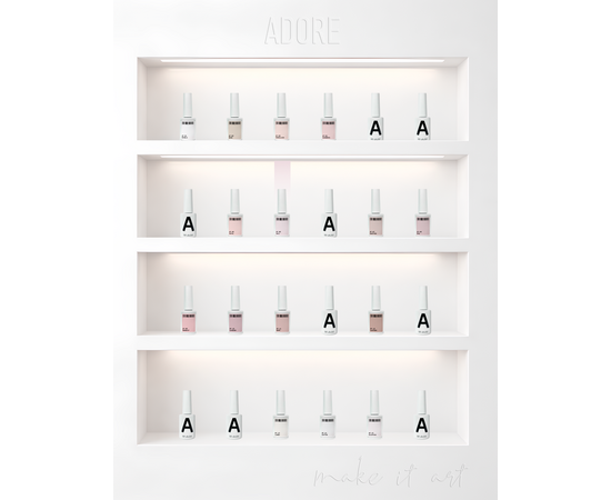 ADORE. French Gel Polish, #F-06, Veil, 12 ml. Гель-лак, прохолодний рожевий #6