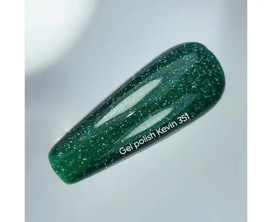 NOTD Гель-лак Let's Special Kevin-351, 10 ml (світловідбиваючий темно-зелений) #3