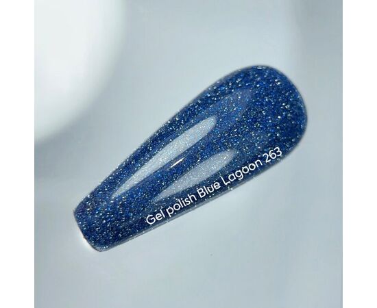 NOTN Гель-лак Blue Lagoon, світловідбиваючий блакитний, 10 ml #2