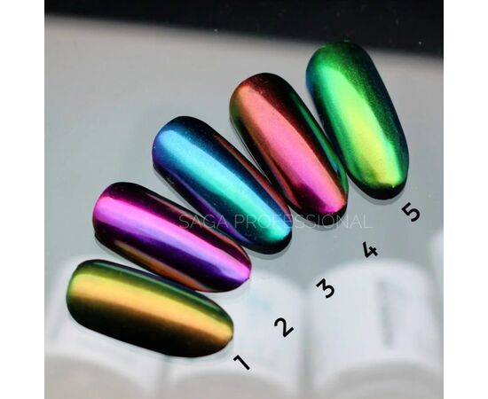 SAGA. Liquid powder "Mirror way", 5 ml, #04. Рідка втирка краплі #4