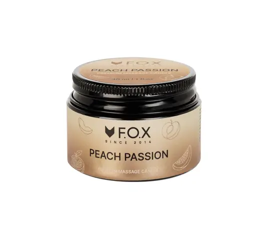 F.O.X. Massage candle, Premium, 30 ml, Масажна свічка "Peach Passion" #2