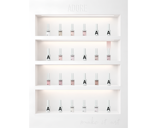 ADORE. French Gel Polish, #F-08, Nude, 12 ml. Гель-лак, нюд #6