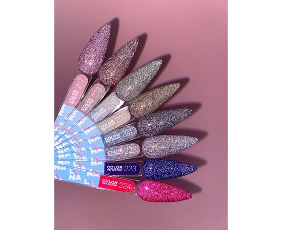 УЦІНКА / LUNAmoon. Reflection Gel Polish #218, 13 ml, світловідбиваючий гель-лак #6