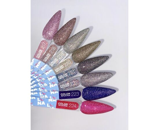 УЦІНКА / LUNAmoon. Reflection Gel Polish #218, 13 ml, світловідбиваючий гель-лак #8