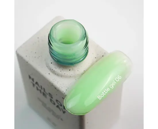 NOTD. Bottle Gel #6, Light Green, 10 ml, рідкий надміцний гель, світло-зелений #2