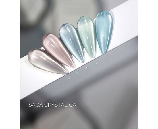 SAGA. Cat's Eye Gel Polish "Crystal Cat", #04, 10 ml. Гель-лак кришталеве "Котяче око" #3