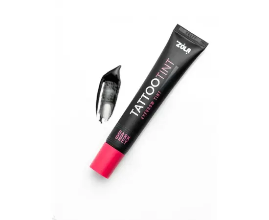 ZOLA. Eyebrows Lashes TATTOO TINT, Dark Grey, 15 ml. Фарба для брів та вій, темно-сірий #2