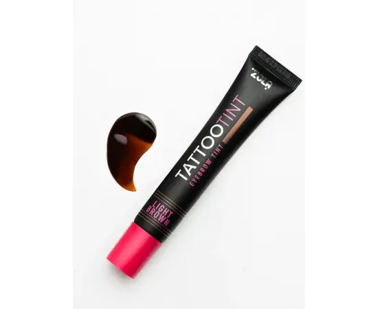 ZOLA. Eyebrows Lashes TATTOO TINT, Light Brown, 15 ml. Фарба для брів та вій, світло-коричневий #2