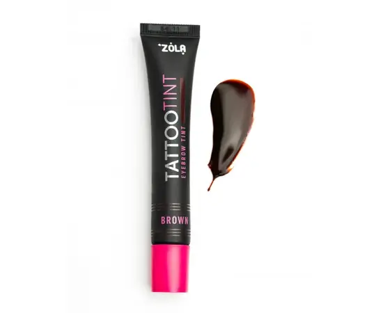 ZOLA. Eyebrows Lashes TATTOO TINT, Brown, 15 ml. Фарба для брів та вій, коричневий #2