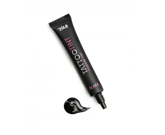 ZOLA. Eyebrows Lashes TATTOO TINT, Black, 15 ml. Фарба для брів та вій, чорний #2