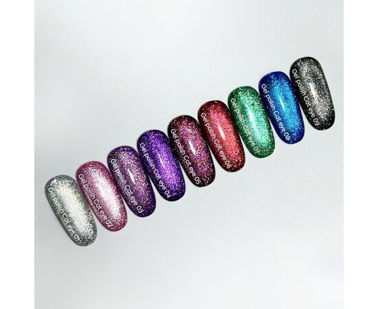 УЦІНКА / NOTD. Gel Polish "Cat eye" #05, 6 ml, гель-лак "котяче око" темно-рожевий з поталлю #4