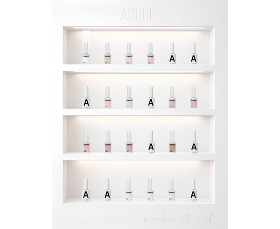 ADORE. French Gel Polish, #F-01, Marble, 12 ml. Гель-лак, мармуровий #6