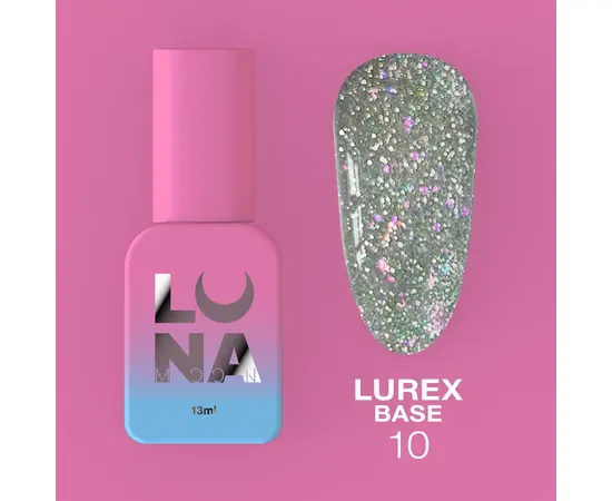 LUNAmoon. Lurex Base #10, Reflective, 13 ml, світловідбиваюча база #2