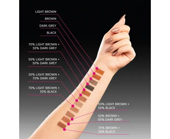ZOLA. Eyebrows Lashes TATTOO TINT, Black, 15 ml. Фарба для брів та вій, чорний #4
