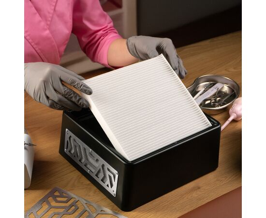 Desktop Nail dust Collector "Ülka Premium Black", Витяжка настільна з регулятором, чорна (під замовлення) #7
