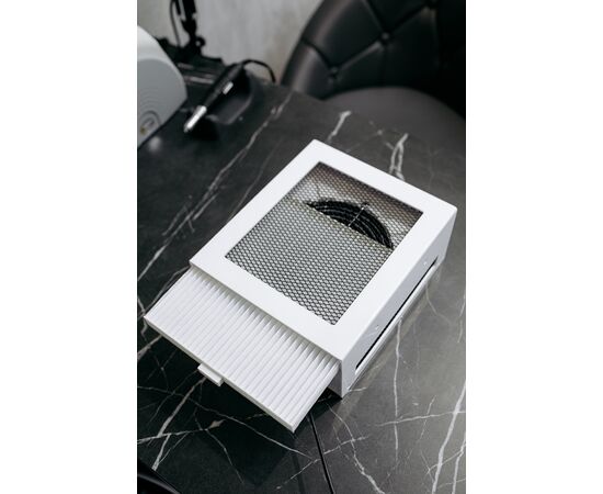 NEW Desktop Nail dust Collector 110 V "Air Max NF11 Plus", Витяжка настільна 110 В, з регулятором швидкості на 7 режимів, білий глянець, двигун Корея (під замовлення) #2